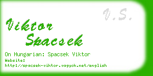 viktor spacsek business card